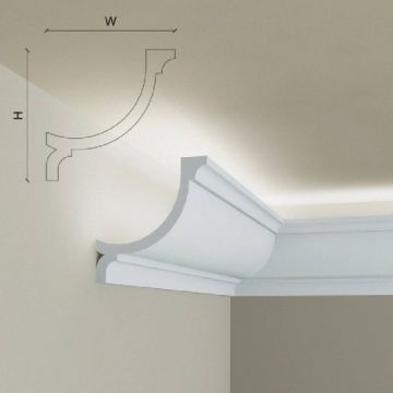 Scafa decorativa Elegance Decor din polimer rigid ES2, 10.2x10.2x200 cm - Dimensiune 10.2x10.2x200 cm