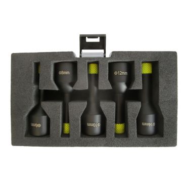 Set carote diamantate pt. gresie portelanata & piatra - diam. 6, 8, 10, 12, 14 (mm) -cu ceara- Super Premium - DXDH.80406.Satz5.6-14W