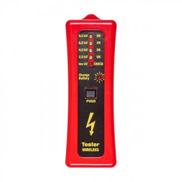 Tester tensiune gard electric 2,5-8 kV, fără împământare, alimentat cu baterie 9V
