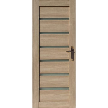 Usa interior MDF Pamate U73, reversibila, cu geam, crem sonoma, 200 x 80 cm
