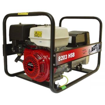 AGT  8203 HSB - Generator de uz general - kW Honda GX 390 13 CP 6.1  l pornire mecanica trifazat
