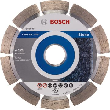 Bosch diamond cutting disc Standard for Stone, 125mm (bore 22.23mm) Bosch diamond cutting disc Standard for Stone, 125mm (bore 22.23mm)