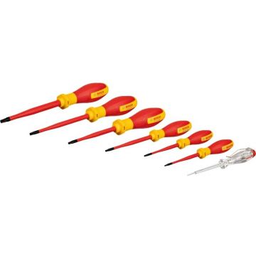 Bosch VDE screwdriver set TX Professional, 7-piece (red/yellow, 6 VDE screwdrivers, phase tester SL3)