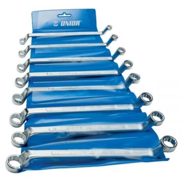 Unior  180/1PB - Set chei inelare duble cotite 6-22 mm 8 bucati