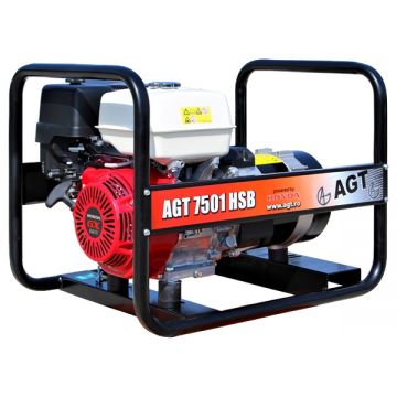AGT  7501 HSB - Generator de uz general 6.4 kW Honda GX390 13 CP 6.1  l pornire mecanica monofazat