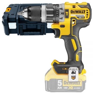 DeWalt  DCD796NT - Masina de gaurit si insurubat cu percutie fara acumulatori si incarcator Li-Ion 18 V - Ah 70 Nm motor fara perii led iluminare valiza speciala