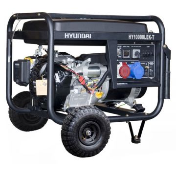 Hyundai  HY10000LEK-T - Generator de uz general 8 kW Hyundai IC460E 17 CP 25  l pornire electrica trifazat