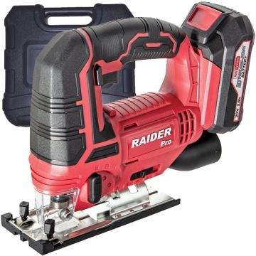 Raider  RDP-SJS20 - Fierastrau pendular cu 1 acumulator Li-Ion 20 V 2 Ah valiza plastic
