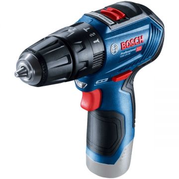 Bosch  GSB 12V-30 - Masina de gaurit si insurubat cu percutie fara acumulatori si incarcator Li-Ion 12 V - Ah 30 Nm motor fara perii led iluminare