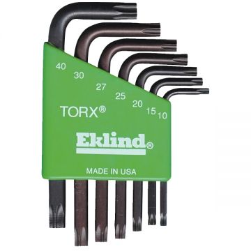Eklind  10807 - Set chei cu profil TORX (fara gaura) TX10-TX40 7  bucati