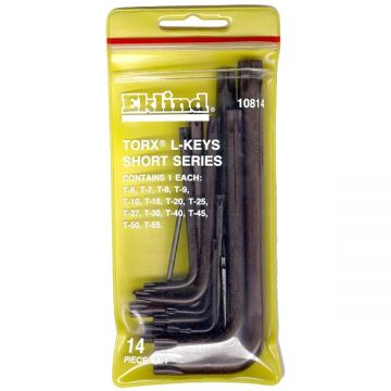 Eklind  10814 - Set chei cu profil TORX (fara gaura) TX6-TX50 14  bucati