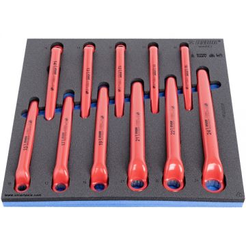 Unior  964VDE2 - Set chei inelare simple cotite 10-24 mm 11 bucati izolatie 1000 V
