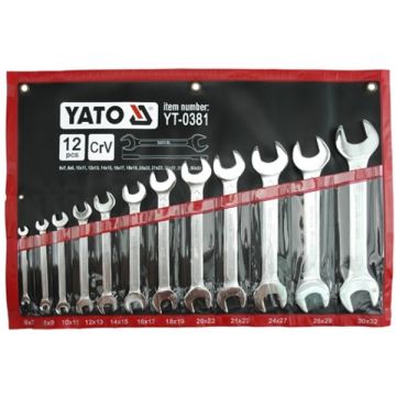 Yato  YT-0381 - Set 12 chei fixe 6-32  mm chei duble
