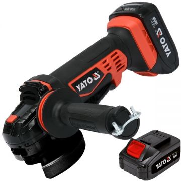 Yato  YT-82828 - Polizor unghiular cu 2 acumulatori Li-Ion 18 V 3 Ah 125 mm