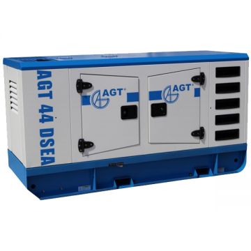 AGT  44 DSEAP - Generator de uz general 35 kW - - 57 CP 100  l pornire electrica motorina insonorizat protectie termica senzor lipsa ulei protectie suprasarcina regulator tensiune AVR trifazat