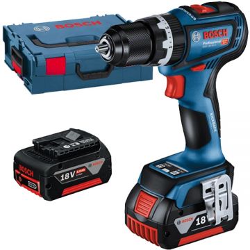 Bosch  GSB 18V-90 C - Masina de gaurit si insurubat cu percutie cu 2 acumulatori Li-Ion 18 V 5 Ah 64 Nm motor fara perii valiza speciala