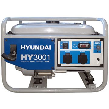 Hyundai  HY3001 - Generator de uz general 2.8 kW Hyundai IC212 7 CP 15  l pornire mecanica monofazat