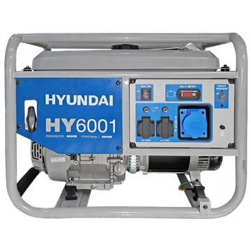 Hyundai  HY6001 - Generator de uz general 6 kW Hyundai IC420 15 CP 25  l pornire mecanica monofazat