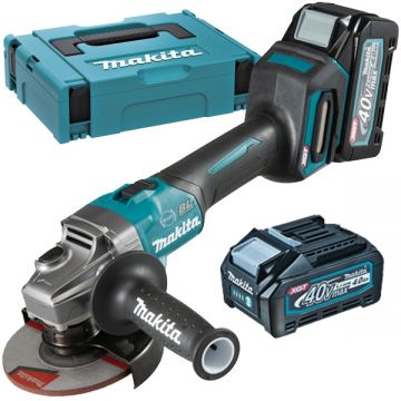Makita  GA005GM201 XGT - Polizor unghiular cu 2 acumulatori Li-Ion 40 V 4 Ah 125 mm valiza speciala