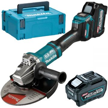 Makita  GA038GT201 XGT - Polizor unghiular cu 2 acumulatori Li-Ion 40 V 5 Ah 230 mm valiza speciala