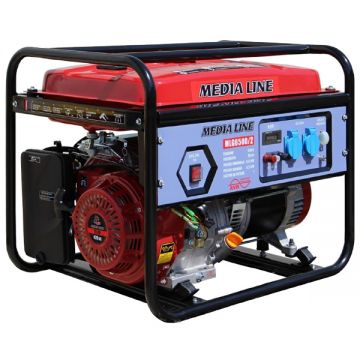 Media Line  MLG6500/2 - Generator de uz general 6 kW Media Line - 15 CP 25  l pornire mecanica monofazat