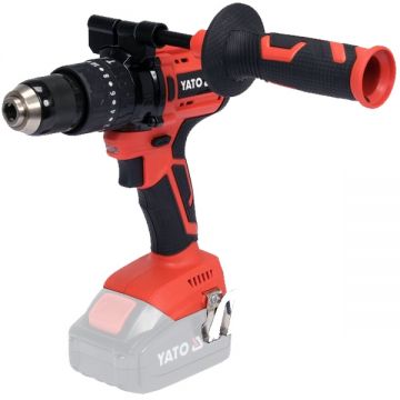 Yato  YT-82792 - Masina de gaurit si insurubat cu percutie fara acumulatori si incarcator Li-Ion 18 V - Ah 75 Nm motor fara perii led iluminare