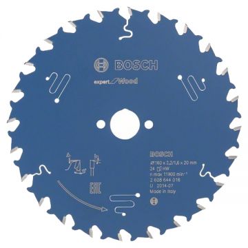 Bosch  Expert for Wood - Panza fierastrau circular lemn 160x20x2.2 mm 24 dinti