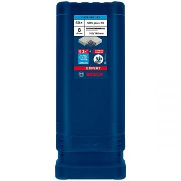 Bosch  EXPERT SDS plus-7X - Set burghie SDS-Plus 8  mm 50 bucati beton armat