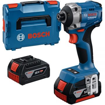 Bosch  GDR 18V-215 - Masina de insurubat cu impact cu 2 acumulatori Li-Ion 18 V 4 Ah 215 Nm M6-M16 valiza speciala
