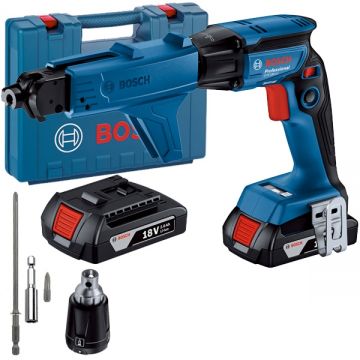 Bosch  GTB 185-LI - Masina de insurubat cu 2 acumulatori Li-Ion 18 V 2 Ah 32 Nm motor fara perii valiza plastic accesorii