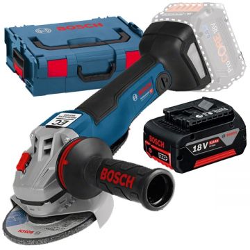 Bosch  GWS 18V-10 P - Polizor unghiular cu 2 acumulatori Li-Ion 18 V 5 Ah 115 mm valiza speciala