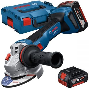 Bosch  GWS 18V-11 S - Polizor unghiular cu 2 acumulatori Li-Ion 18 V 5 Ah 125 mm valiza speciala