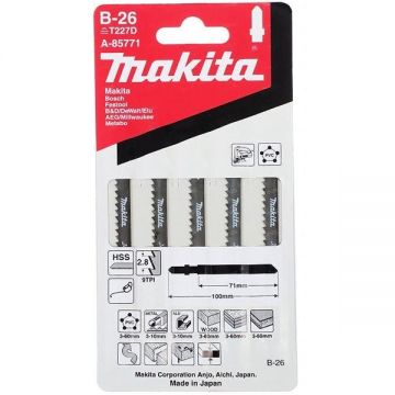 Makita  B-26 - Set panze fierastrau pendular tija cu un prag de prindere (T) 70 mm metal taiere dreapta fina 5 bucati