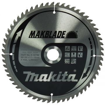 Makita  MAKBLADE - Panza fierastrau circular lemn 255x30x2.3 mm 60 dinti