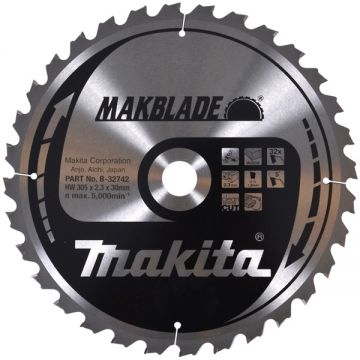 Makita MAKBLADE - Panza fierastrau circular lemn 305x30x2.3 mm 32 dinti Makita MAKBLADE - Panza fierastrau circular lemn 305x30x2.3 mm 32 dinti