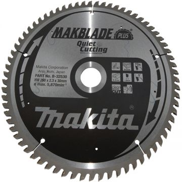 Makita  MakBlade Plus - Panza fierastrau circular lemn 260x30x2.3 mm 70 dinti