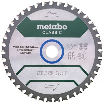 Metabo  628273000 - Panza fierastrau circular panouri sandwich 165x20x1.6 mm 40 dinti