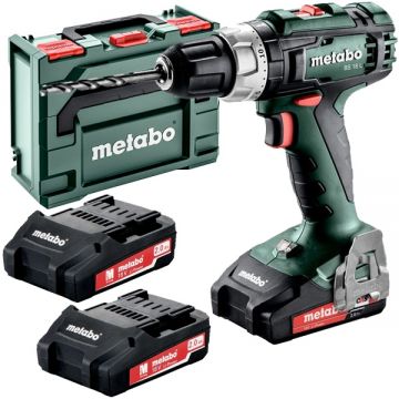 Metabo  BS 18 L SET - Masina de gaurit si insurubat cu 3 acumulatori Li-Ion 18 V 2 Ah 50 Nm valiza speciala
