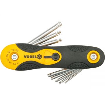 Vorel  56507 - Set chei cu profil TORX (cu gaura) TR9-TR40 8  bucati