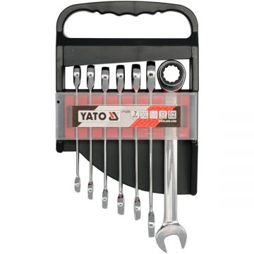 Yato  YT-0208 - Set chei combinate 10-19 mm 7 bucati clichet reversibil