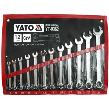Yato  YT-0362 - Set chei combinate 8-24 mm 12 bucati