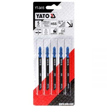 Yato  YT-3415 - Set panze fierastrau pendular tija cu un prag de prindere (T) 100 mm metal taiere dreapta fina 5 bucati
