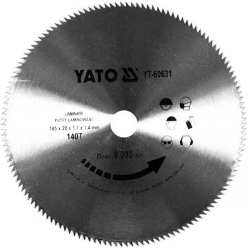 Yato  YT-60631 - Panza fierastrau circular lemn 185x20x1.7 mm 140 dinti