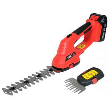Yato  YT-828355 - Masina de tuns gard viu cu 1 acumulator Li-Ion 18 V 2 Ah 20 cm
