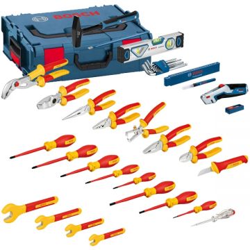 Bosch  1600A02NG4 - Trusa scule de mana pentru electricieni 37 bucati