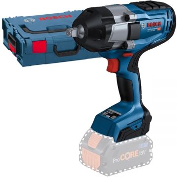 Bosch  GDS 18V-1000 - Masina de insurubat cu impact fara acumulatori si incarcator Li-Ion 18 V - Ah patrat 1/2 inch 1000 Nm M14-M24 valiza speciala