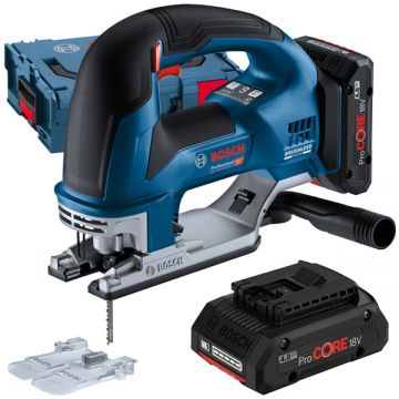 Bosch  GST 18V-155 BC - Fierastrau pendular cu 2 acumulatori Li-Ion 18 V 4 Ah led iluminare valiza speciala accesorii