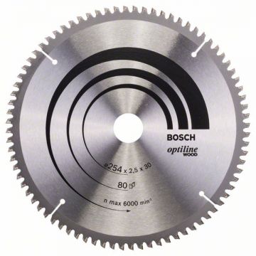 Bosch  PRO Wood - Panza fierastrau circular lemn 254x30x2.5 mm 80 dinti