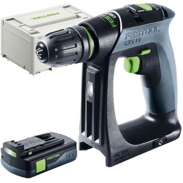 Festool  CXS 18-Basic-30 - Masina de gaurit si insurubat cu 1 acumulator Li-Ion 18 V 3 Ah 40 Nm valiza speciala