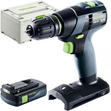 Festool  TXS 18-Basic-30 - Masina de gaurit si insurubat cu 1 acumulator Li-Ion 18 V 3 Ah 40 Nm valiza speciala